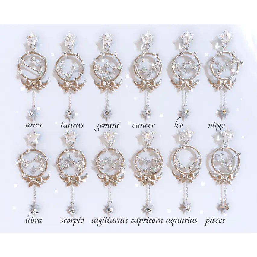 Zodiac Sign Earrings for Women - Unique Astrology Jewelry Gifts for Birthday, Christmas & Daily Wear