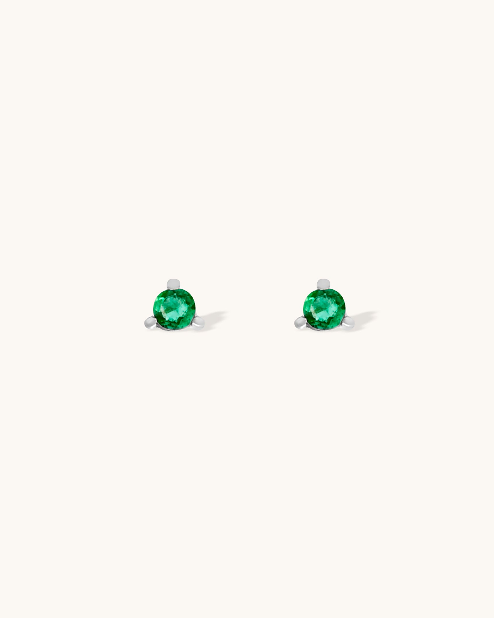 Emerald Birthstone Stud Earrings for Women - May Birthstone Jewelry Gift - Perfect for Weddings, Anniversaries & Everyday Wear