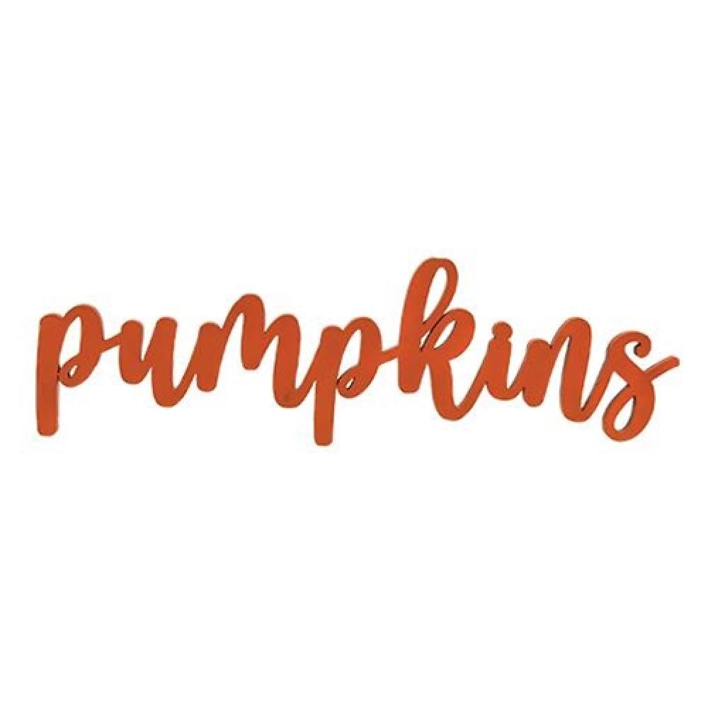 Orange Pumpkins Hanging Script Sign - Fall Harvest Decor for Home, Porch & Halloween Party Decoration