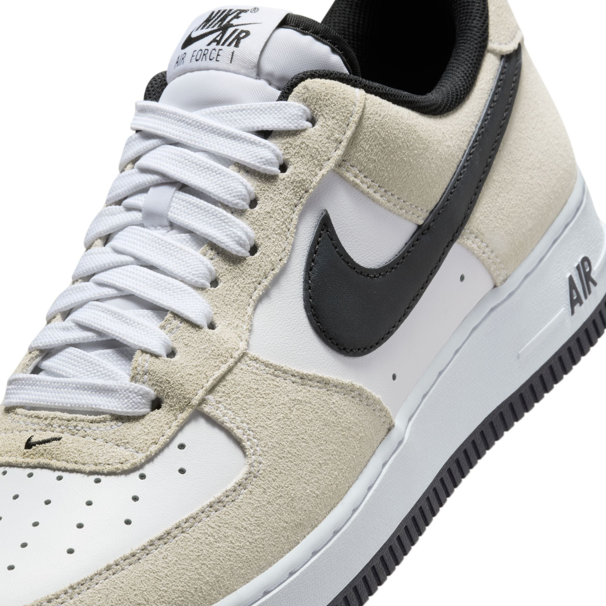 Nike Air Force 1 '07 LV8 Sneakers - White & Black Basketball Shoes for Men | Perfect for Casual Wear, Street Style & Everyday Comfort