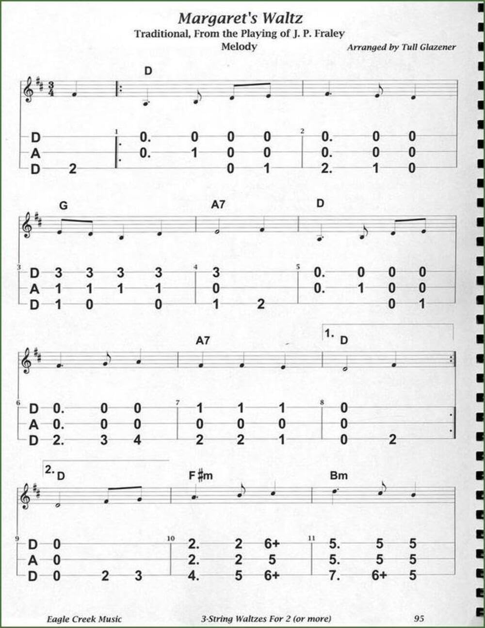 Tull Glazener - 3-String Waltzes For 2 Or More Players | Easy Folk Waltz Sheet Music For Guitar, Banjo & Mandolin | Perfect For Group Music Sessions & Family Gatherings