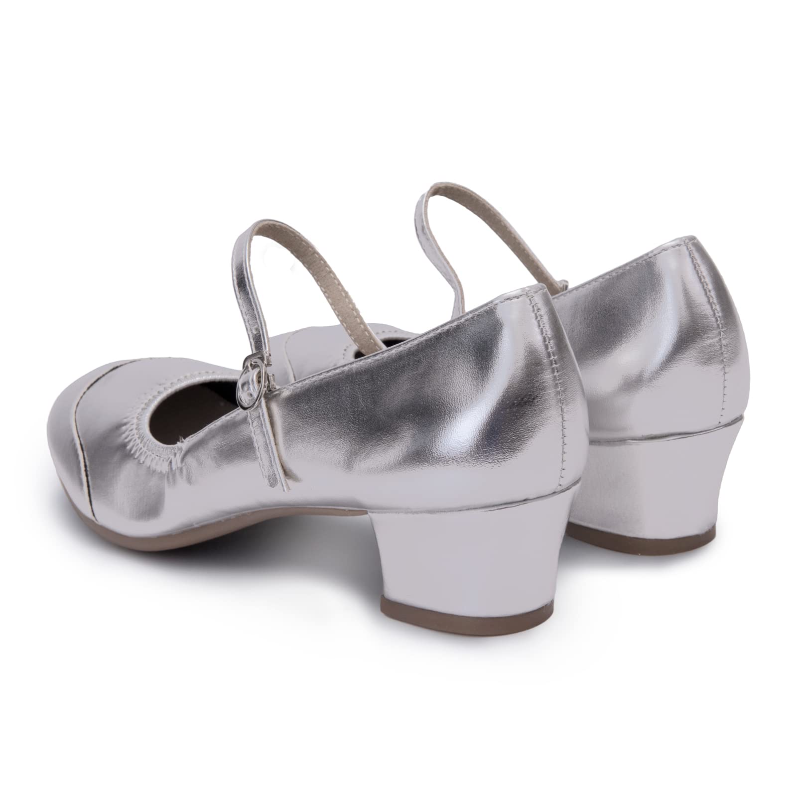 Women's Ballroom Dance Shoes - Latin Closed Toe Sandals with 1.5 Inch Heel for Social Dancing, Wedding, Competition & Practice | Comfortable Professional Dance Footwear
