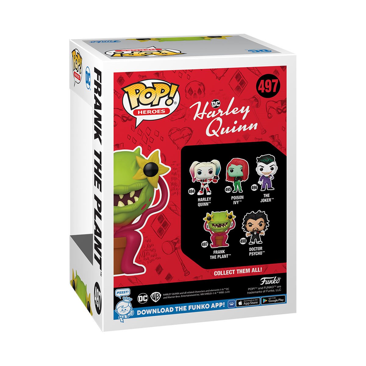 Harley Quinn Animated Series Frank the Plant Funko Pop! Vinyl Figure #497 - Collectible DC Comics TV Show Merchandise for Fans & Home Decor