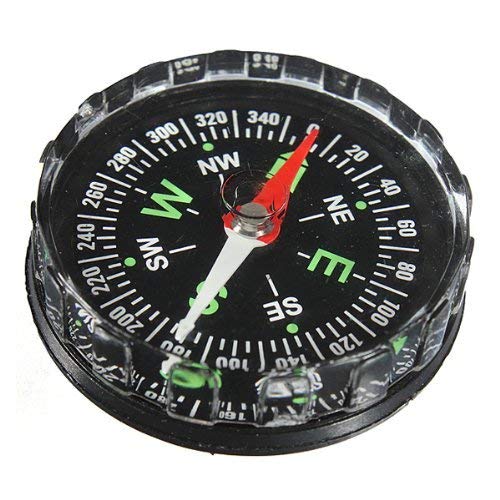 Mini Portable Compass for Outdoor Survival - Pocket Liquid Navigation Tool, Black, 4.5x4.5x1.13cm - Perfect for Hiking, Camping & Emergency Preparedness