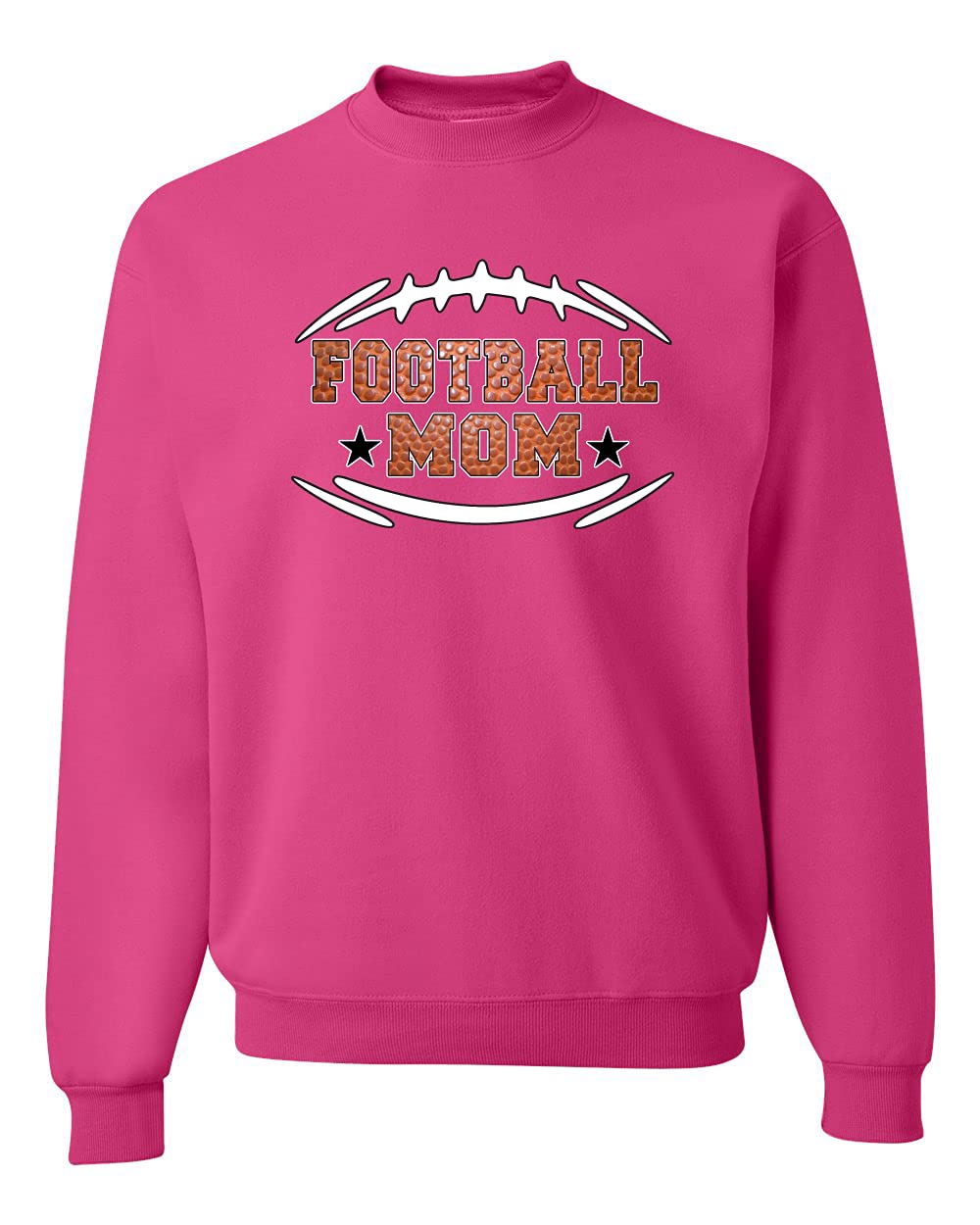 Wild Bobby Football Mom Sports Unisex Crewneck Graphic Sweatshirt - Comfortable Casual Pullover for Football Games, Tailgating & School Spirit Events