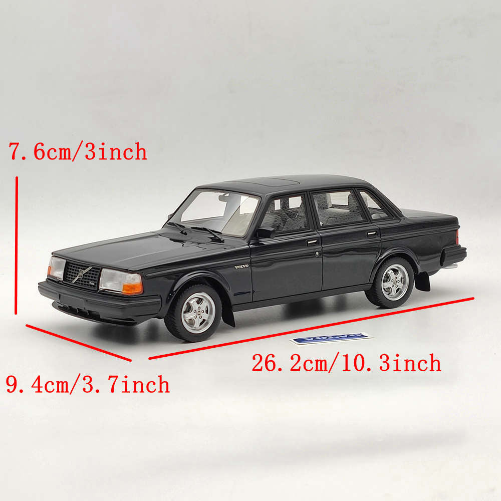 1/18 Scale Volvo 244 Turbo Resin Model Car - Limited Edition Black Collectible (DNA000116) | Perfect for Car Enthusiasts, Display Collections & Gift Giving