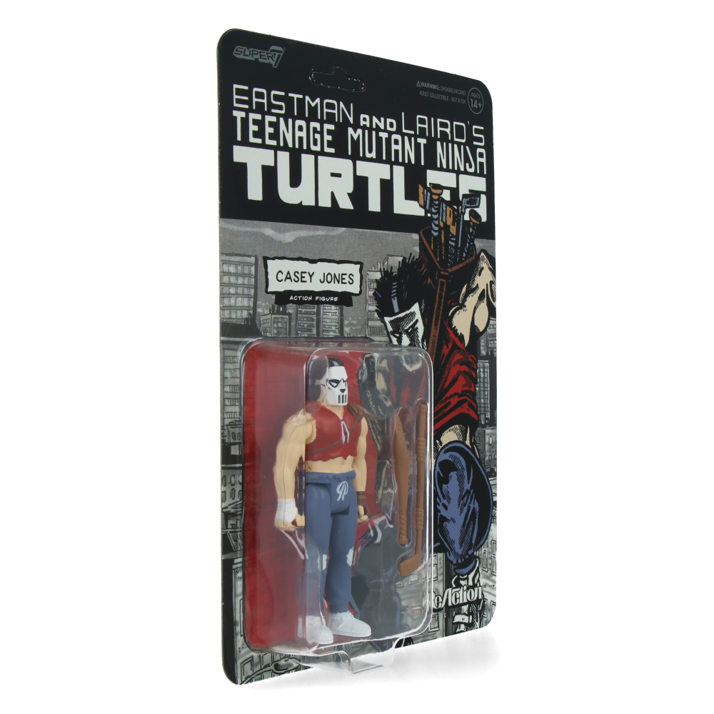Casey Jones (Comic Color) TMNT Teenage Mutant Ninja Turtles ReAction Figure Wave 11 - Collectible Action Figure for TMNT Fans & Comic Book Collectors - Perfect for Display, Gifts, and Nostalgic Collections
