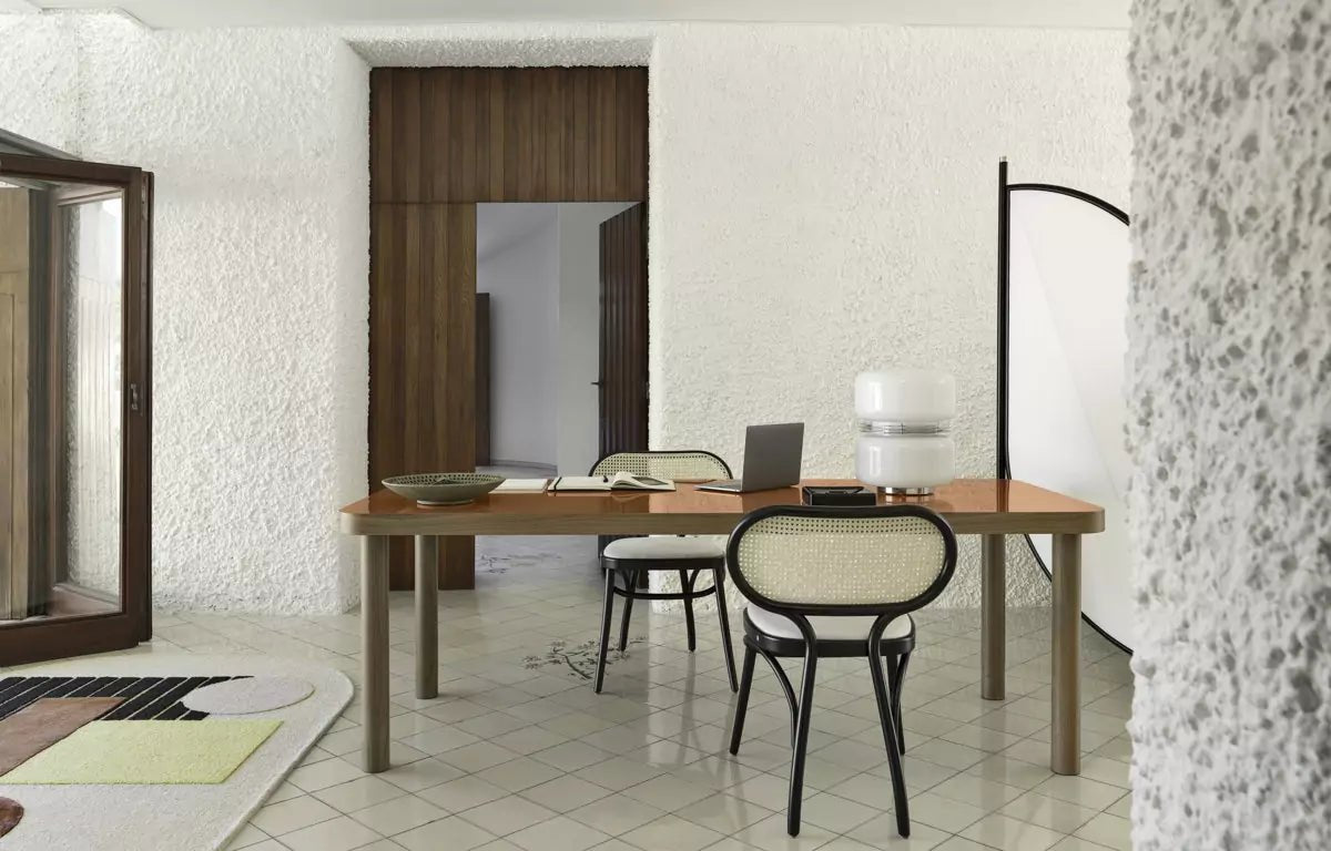 GTV Saule Modern Dining Table - Solid Wood Kitchen Table for 6-8 People - Perfect for Family Gatherings & Dinner Parties