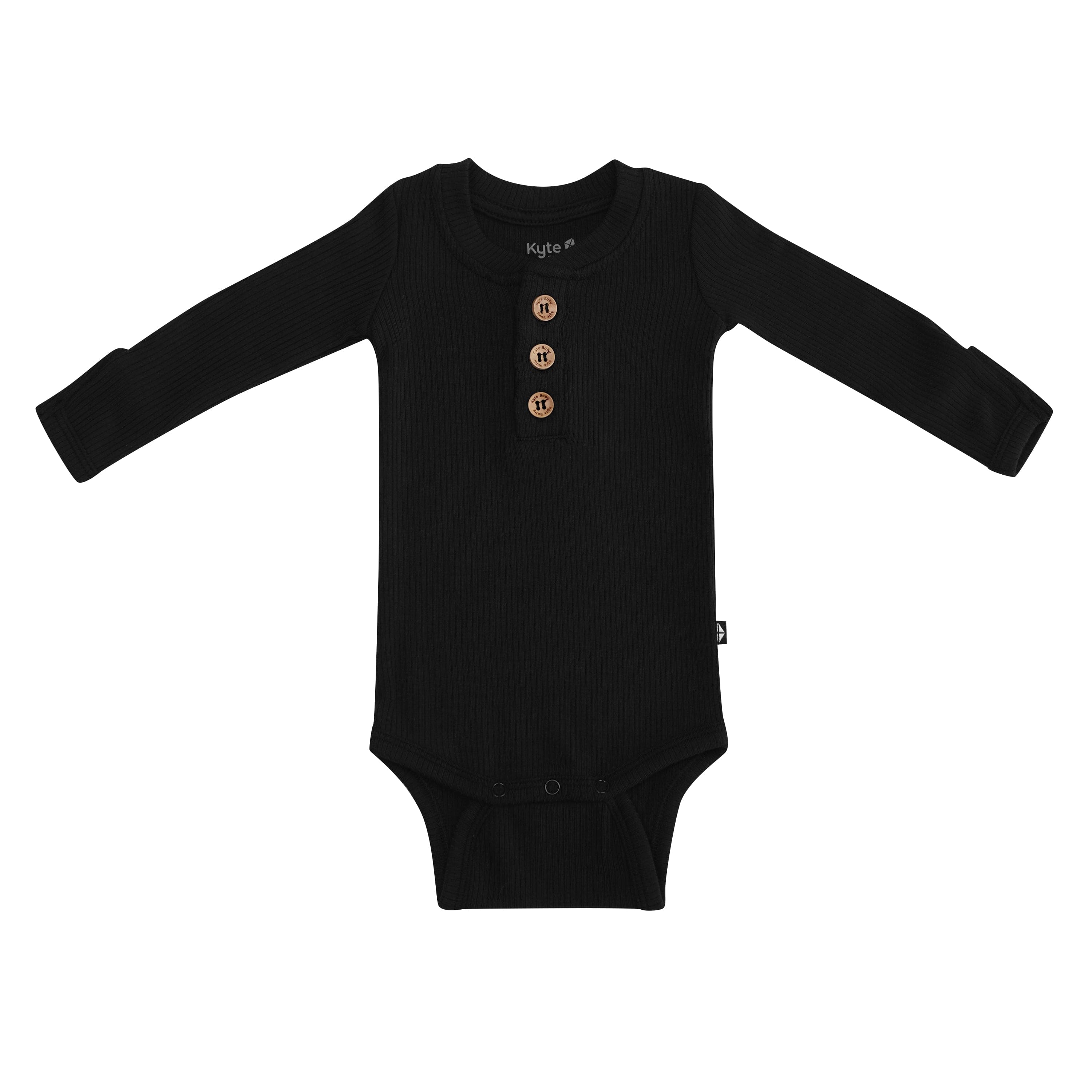 Midnight Blue Ribbed Long Sleeve Henley Bodysuit for Women - Stretchy Comfort Fit Layering Piece for Fall & Winter Outfits