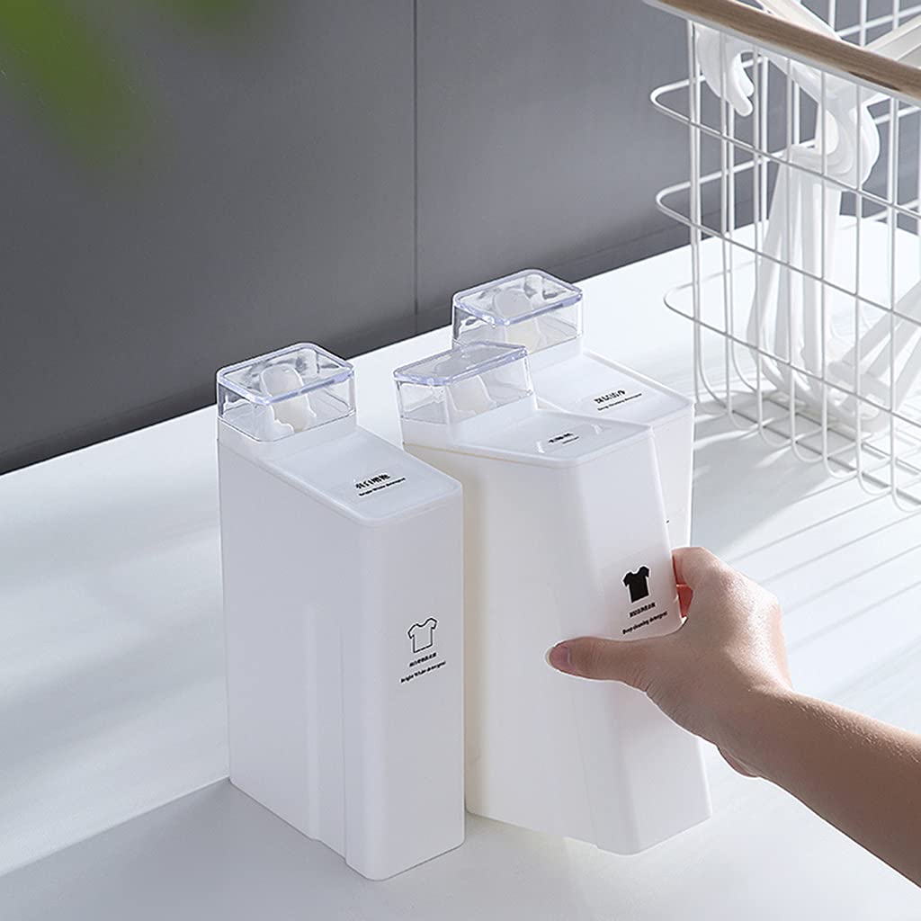 Eco-Friendly Refillable Laundry Detergent Bottles - Empty Reusable Containers for Bathroom & Washroom | Perfect for Liquid Soap, Shampoo, and Cleaning Supplies Storage