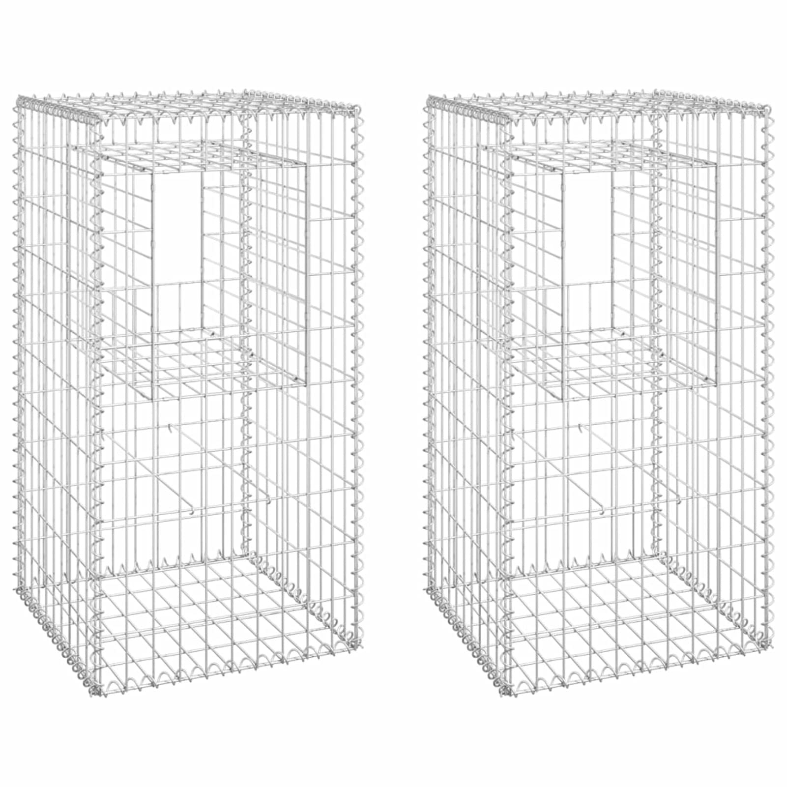 Galvanized Steel Gabion Baskets - 3 Pack (9.8