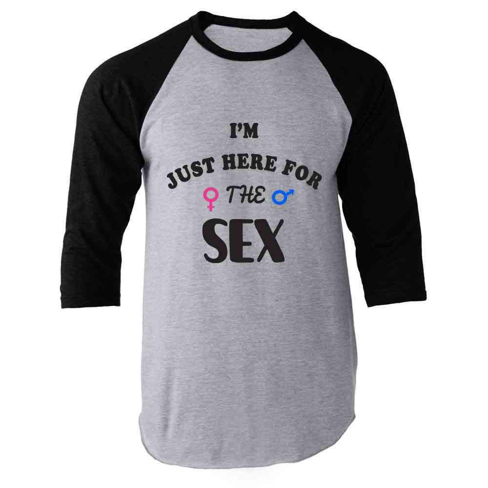Funny Gender Reveal T-Shirt for Men - 'I'm Just Here for The Sex' Graphic Tee | Perfect for Baby Showers, Parties & Casual Wear