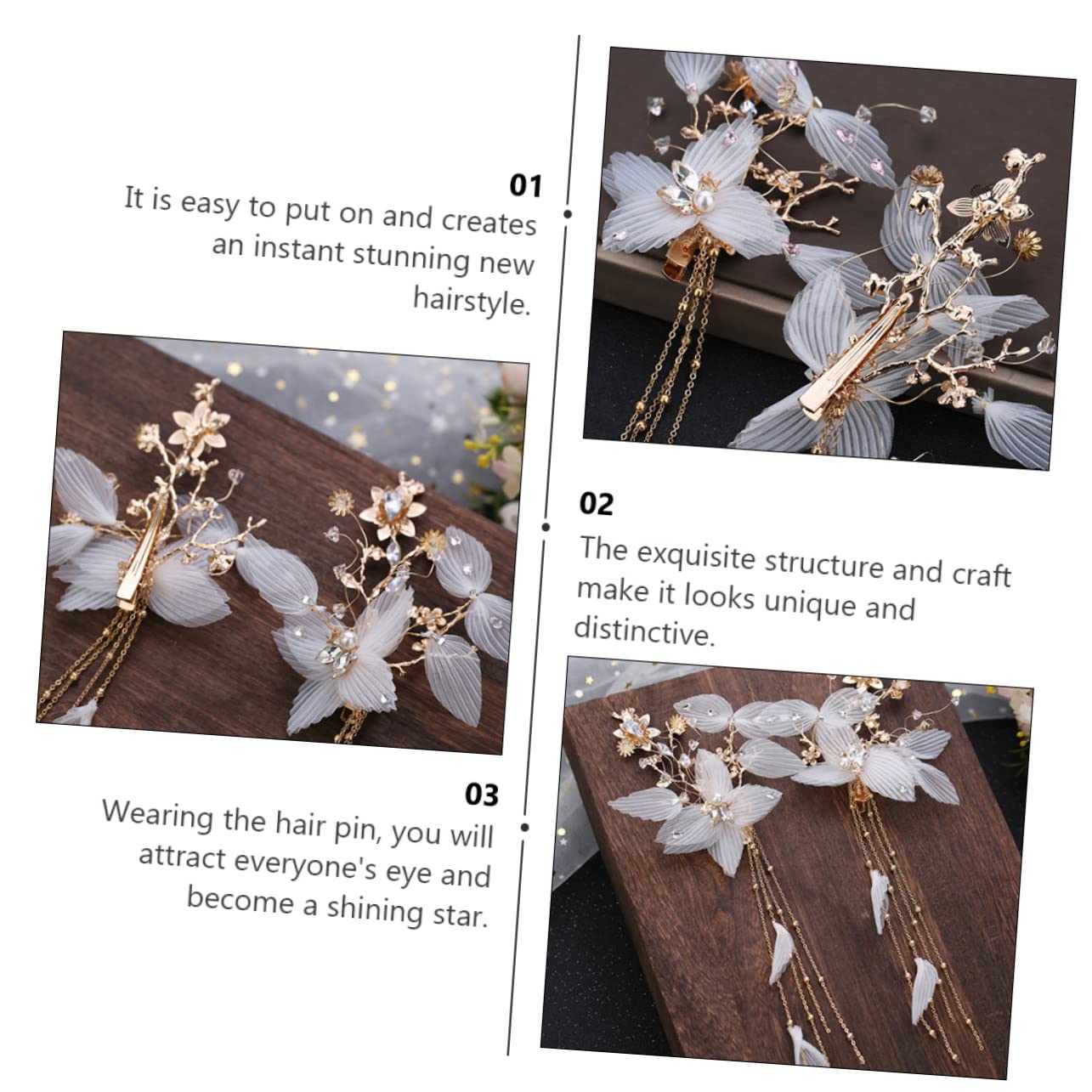 Ancient Chinese Style Hairpin Set - 2pcs Elegant Hair Clips for Women, Girls & Brides | Perfect for Parties, Weddings & Special Occasions | FOMIYES Hair Accessories