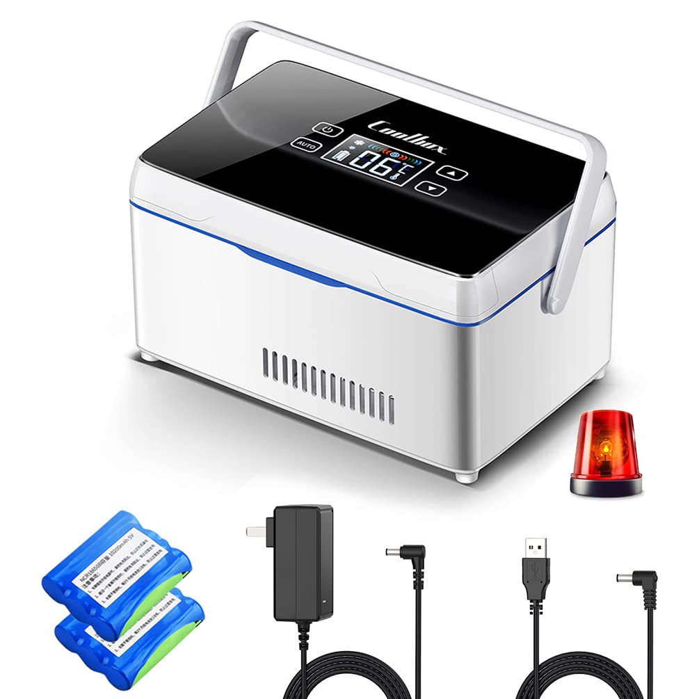 Upgraded Insulin Cooler Case - Portable Diabetic Cooler Box with Temperature Alarm & USB Charger, Mini Medical Refrigerator Maintains 2-8℃ for Travel, Home & Emergency Use
