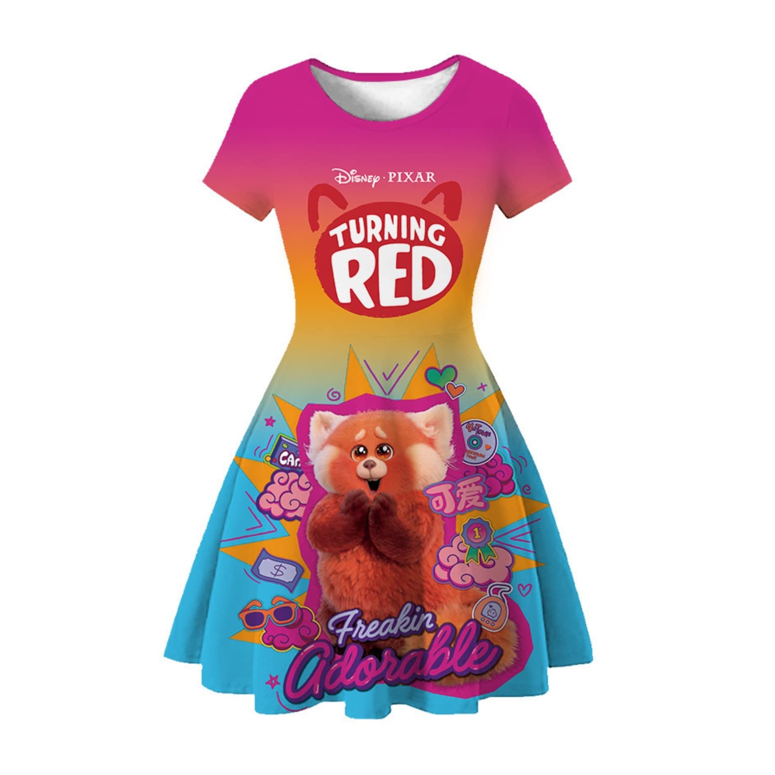 Girls Ruffled Sleeve Dress - Toddler Round Neck Gown Nightwear | Perfect for Birthday Parties, Sleepovers & Special Occasions