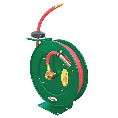Spring Return Hose Reel 3/8 Inch Diameter 35 Feet Long 300 PSI - Perfect for Garden Watering, Car Washing & Outdoor Cleaning