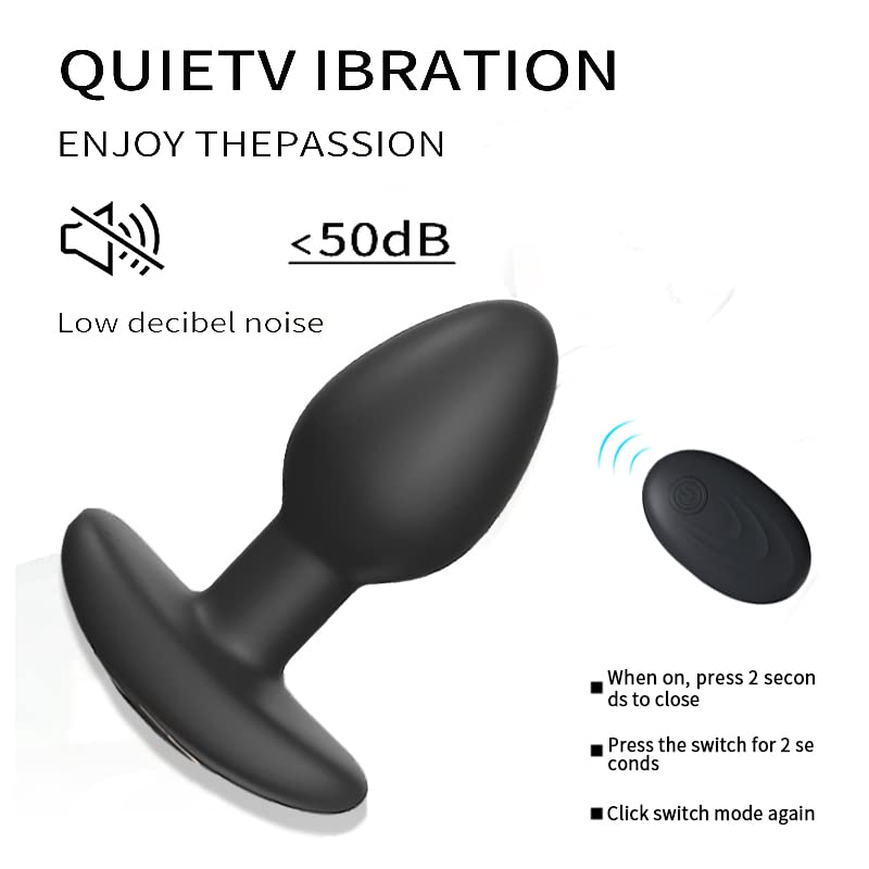 Premium Silicone Vibrating Butt Plug & Anal Beads - Remote Control Prostate Massager with 10 Vibration Modes for Men & Women | Couples Play, Solo Pleasure & Sensual Exploration