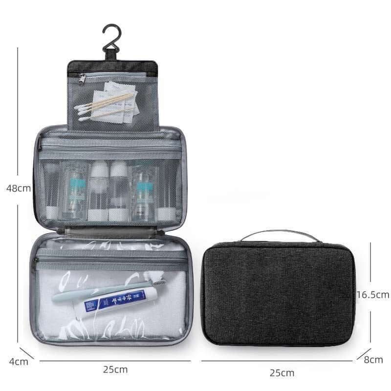 Waterproof Hanging Foldable Travel Toiletry Bag for Women & Men - Perfect for Camping, Gym, and Vacation Trips | A1352