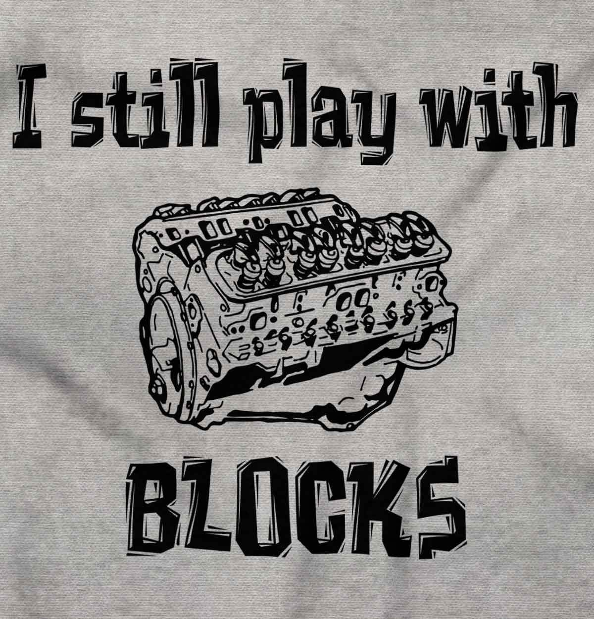 Car Engine Mechanic Tank Top T-Shirt for Men & Women - Play with Blocks Graphic Tee - Perfect for Auto Shops, Car Enthusiasts & Casual Wear