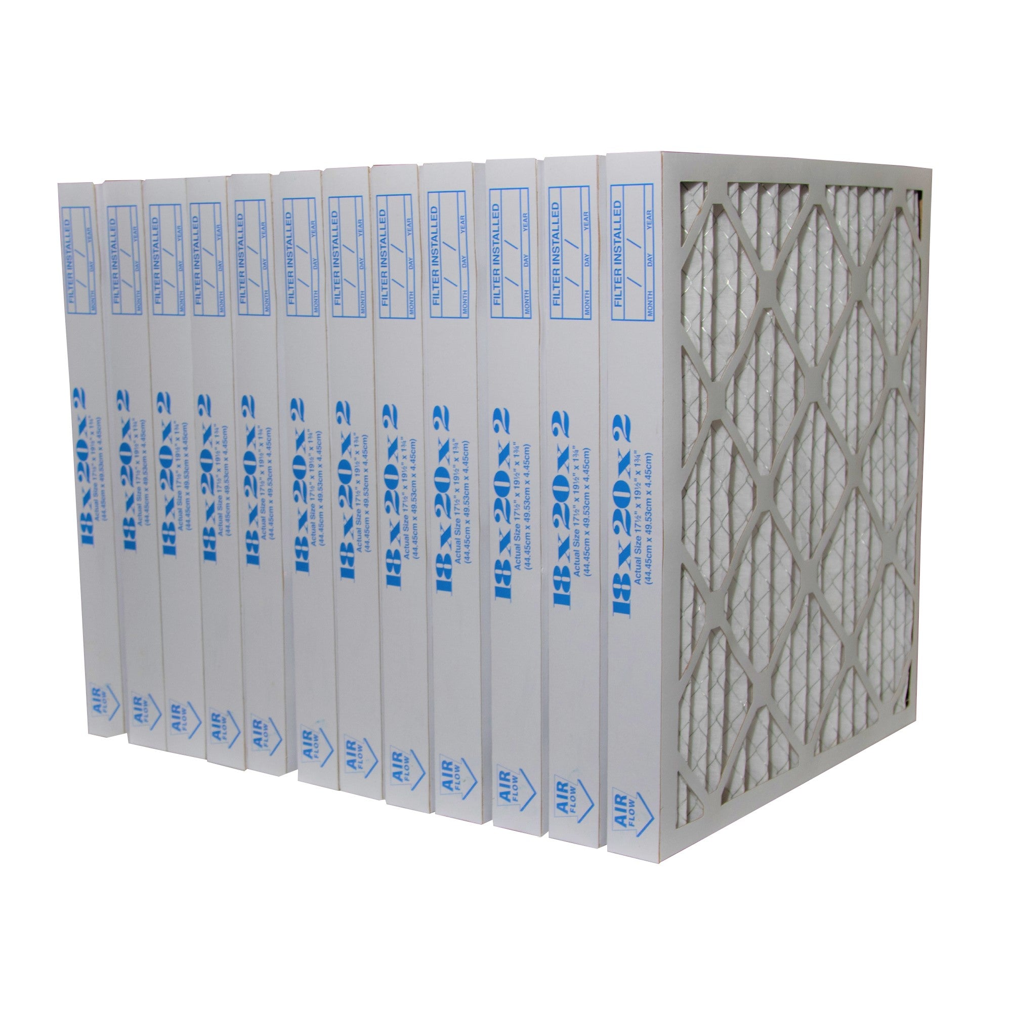 18x20x2 MERV 8 Pleated Air Filters (Case of 12) - High Efficiency Furnace Filters for Home HVAC Systems, AC Units & Air Purifiers - Improves Indoor Air Quality & Reduces Dust Allergens