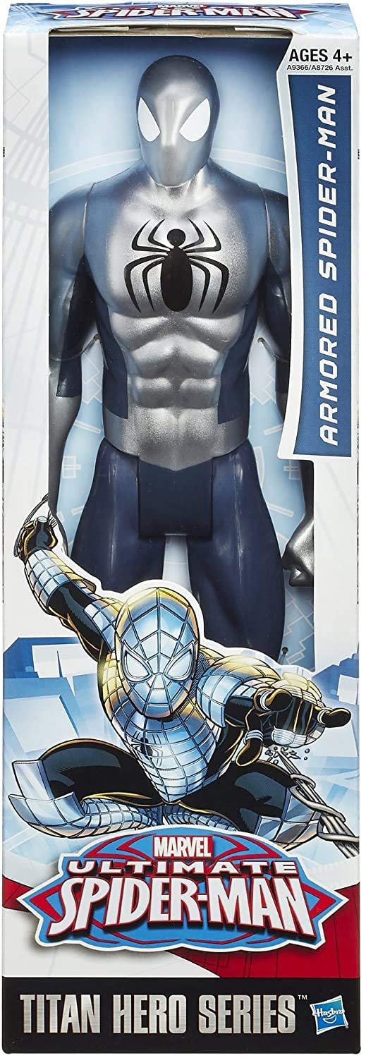 Marvel Ultimate Titan Hero Series Spider-Man Armored Figure - 12 Inch Action Figure for Kids, Superhero Toy Gift for Boys & Girls | Perfect for Playtime, Collecting & Marvel Themed Parties