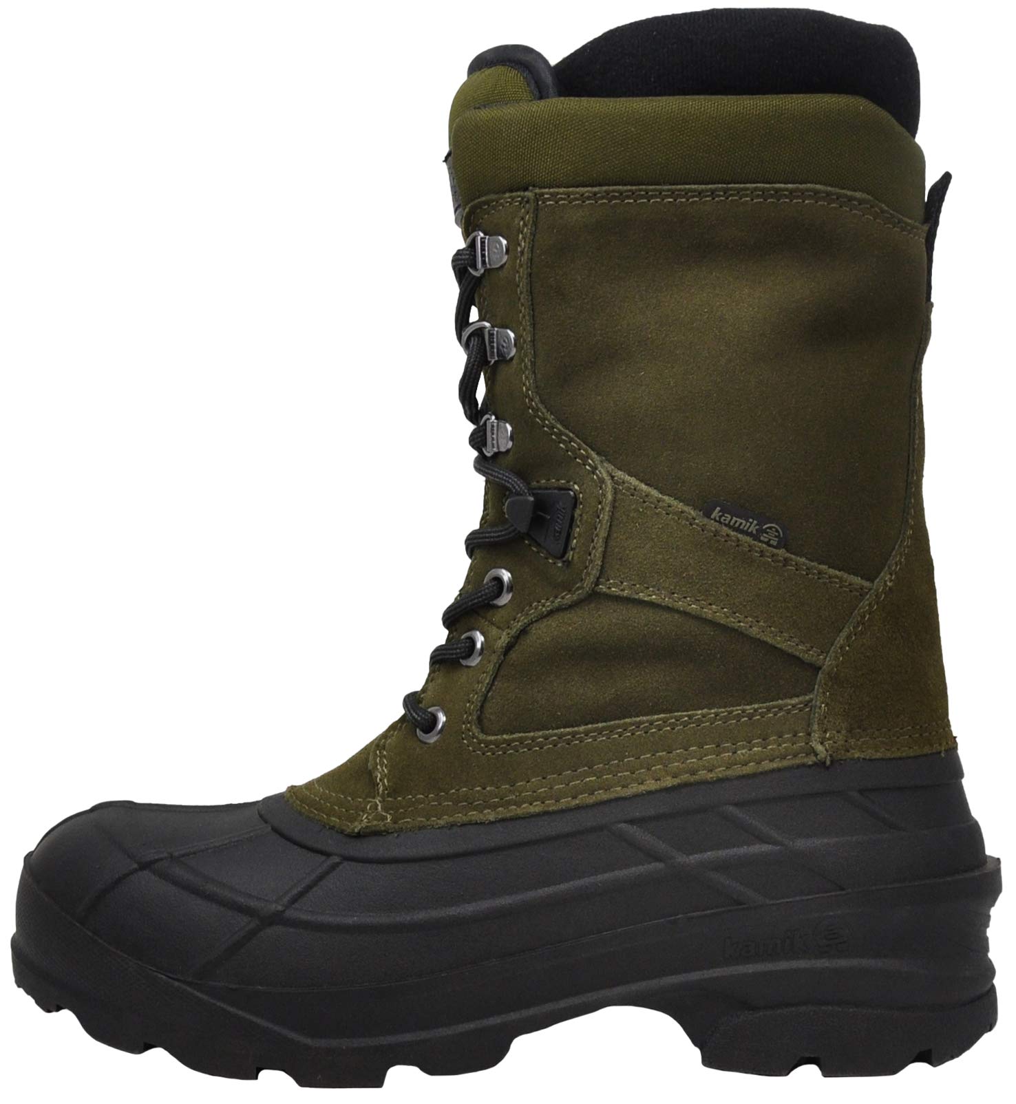 Kamik Nation Plus Leather Snow Boots for Men - Thermal & Waterproof Winter Boots - Perfect for Snow Hiking, Ice Fishing & Cold Weather Outdoor Activities