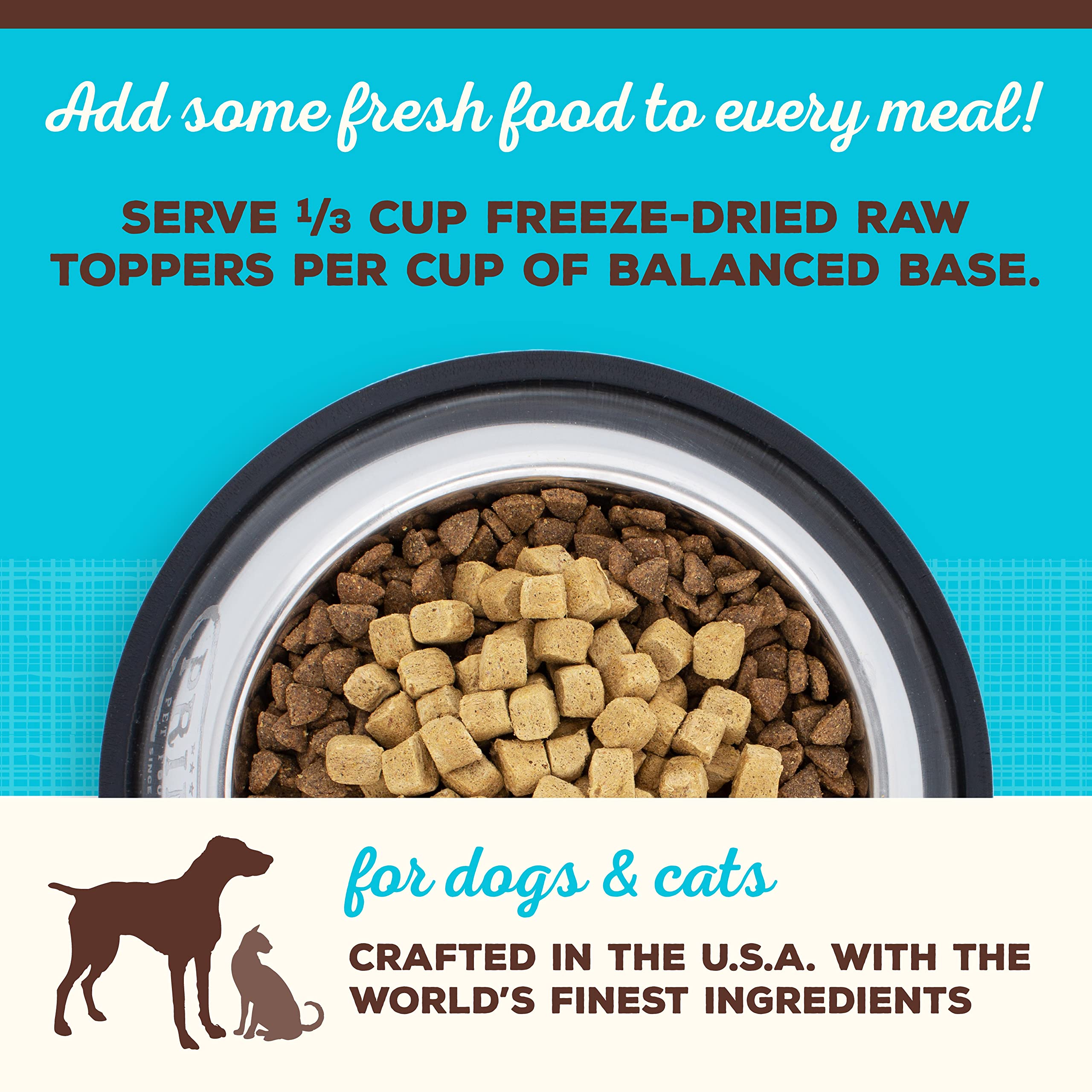 **Primal Freeze-Dried Dog & Cat Food Toppers - Grain-Free Meal Mixers with Probiotics for Digestive Health - Raw Protein Treats for Training & Rewards - Fish Flavor (18 oz) - Perfect for Picky Eaters & Sensitive Stomachs**