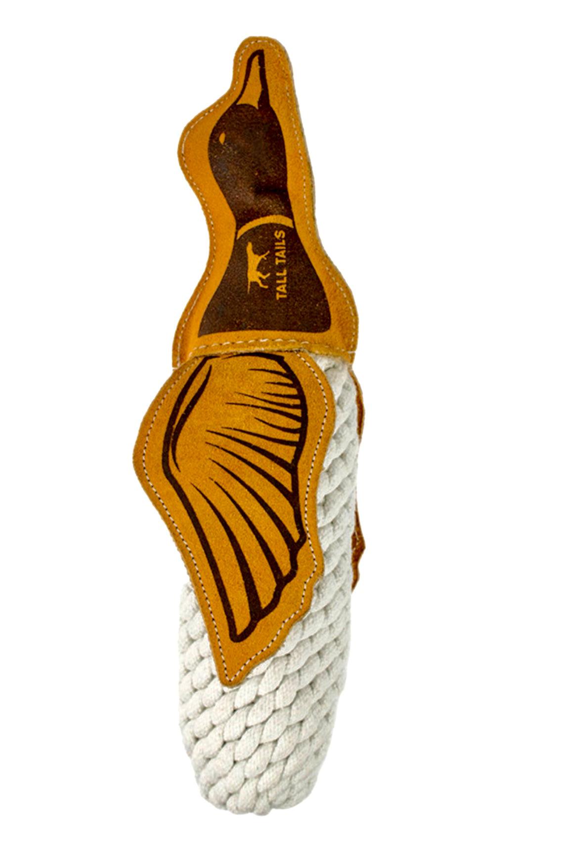 Premium Natural Leather & Rope Dog Chew Toy - Durable Pet Chewing Bone for Aggressive Chewers - Perfect for Teething Puppies & Stress Relief for Dogs (15 Inch)