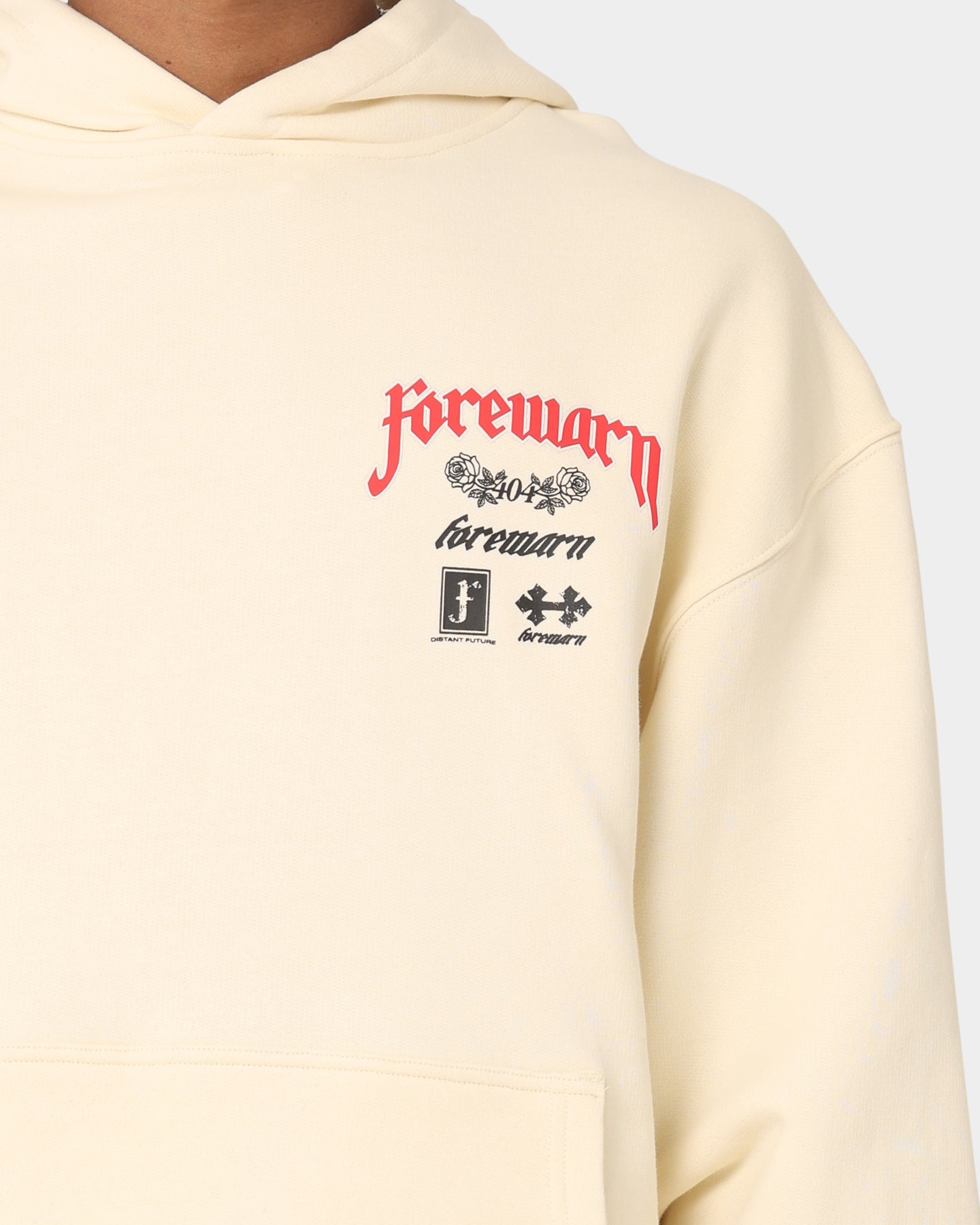 404 Forewarn Hoodie Off White - Stylish Unisex Pullover for Streetwear & Urban Fashion | Perfect for Casual Outfits, Gym, and Outdoor Activities