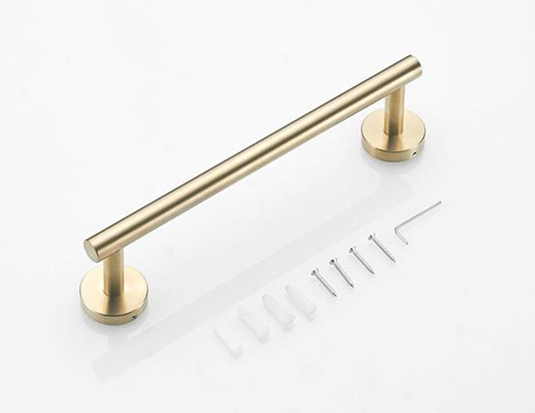 Premium Stainless Steel Bathroom Accessories Set - Towel Bar, Hook & Toilet Paper Holder (3-Piece, Gold) for Modern Bathroom & Spa Decor - KB-TS-01