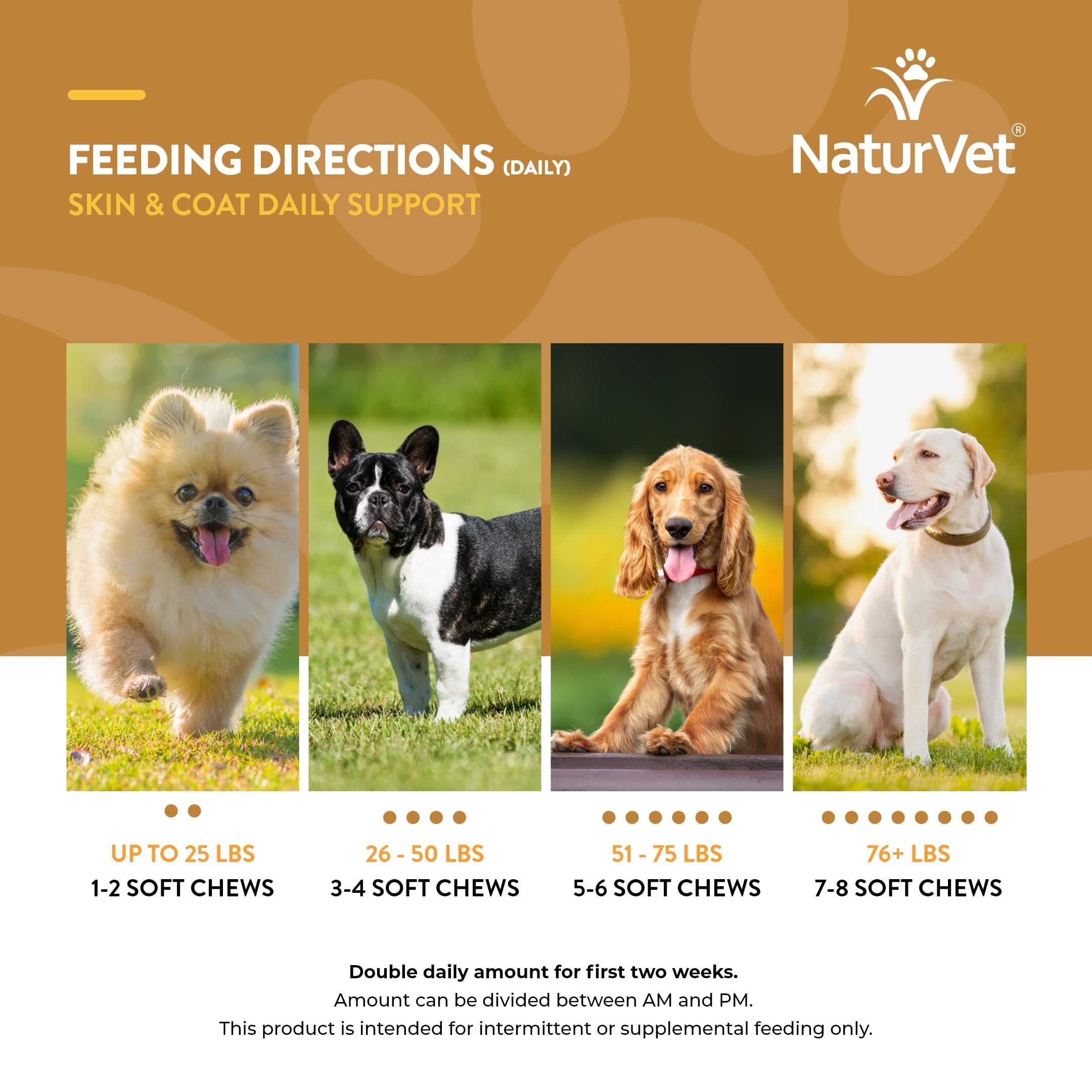 NaturVet Skin and Coat Plus Breath Aid for Dogs - 70 Count Soft Chews | Made in USA with Premium Global Ingredients | Supports Healthy Skin, Shiny Coat & Fresh Breath for Your Pet