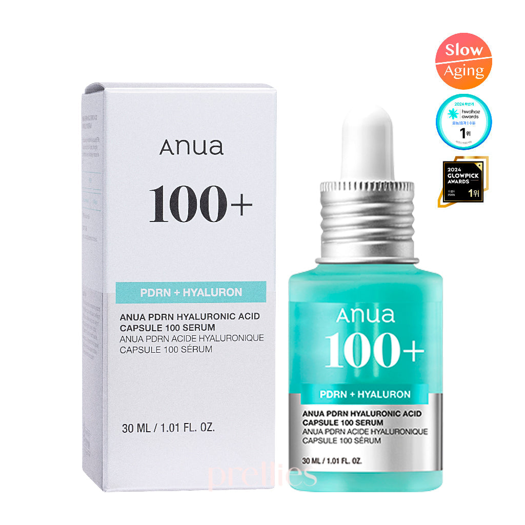 ANUA PDRN Hyaluronic Acid Serum 30ml - Deep Hydration & Skin Repair Facial Treatment for Dry, Sensitive Skin | Korean Skincare for Night & Day Use