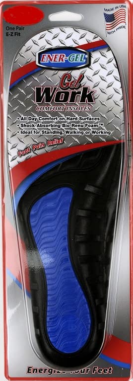 Premium WORK Insoles for Men & Women - Large Size (Men 10-14, Women 11+) | Made in USA | All-Day Comfort for Standing, Running & Work Boots