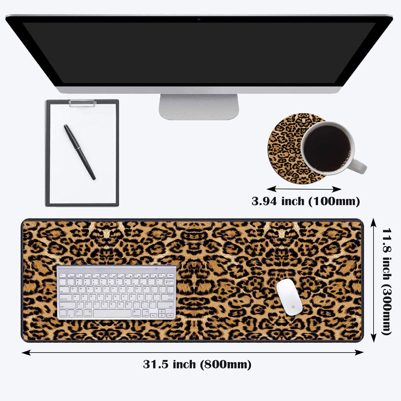 Premium XXL Gaming Mouse Pad & Coaster Set (31.5