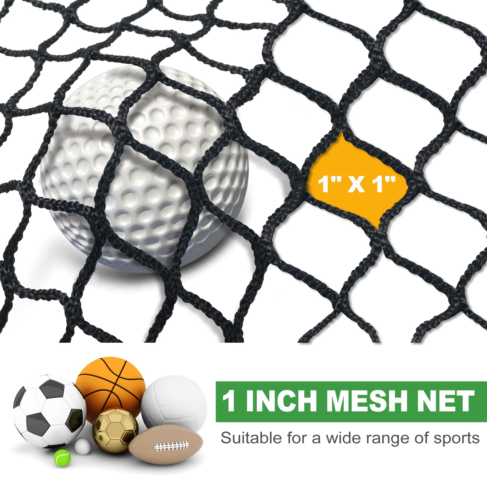 Premium Golf Practice Net with Target Cloth - Heavy Duty Nylon Hitting Net for Indoor & Outdoor Training | Perfect for Golf, Soccer & Multi-Sport Use in Backyard, Driving Range & Home Gym