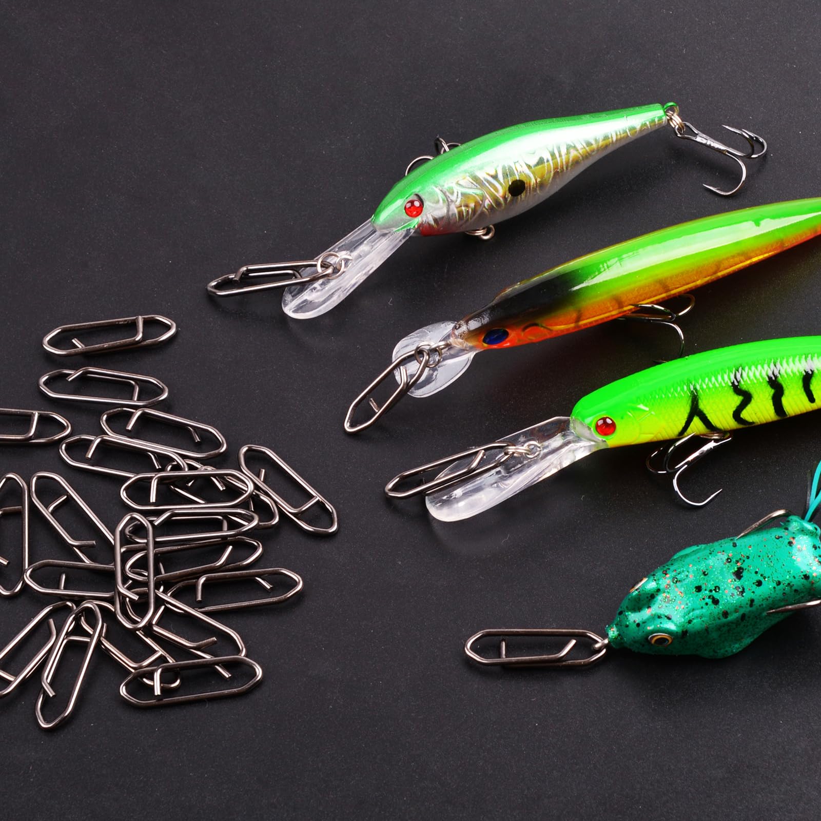 JSHANMEI 130pcs High Strength Fishing Snaps Kit - Stainless Steel Quick Change Lure Clips & Speed Connectors for Freshwater & Saltwater Fishing | Perfect for Bass, Trout & Saltwater Game Fish
