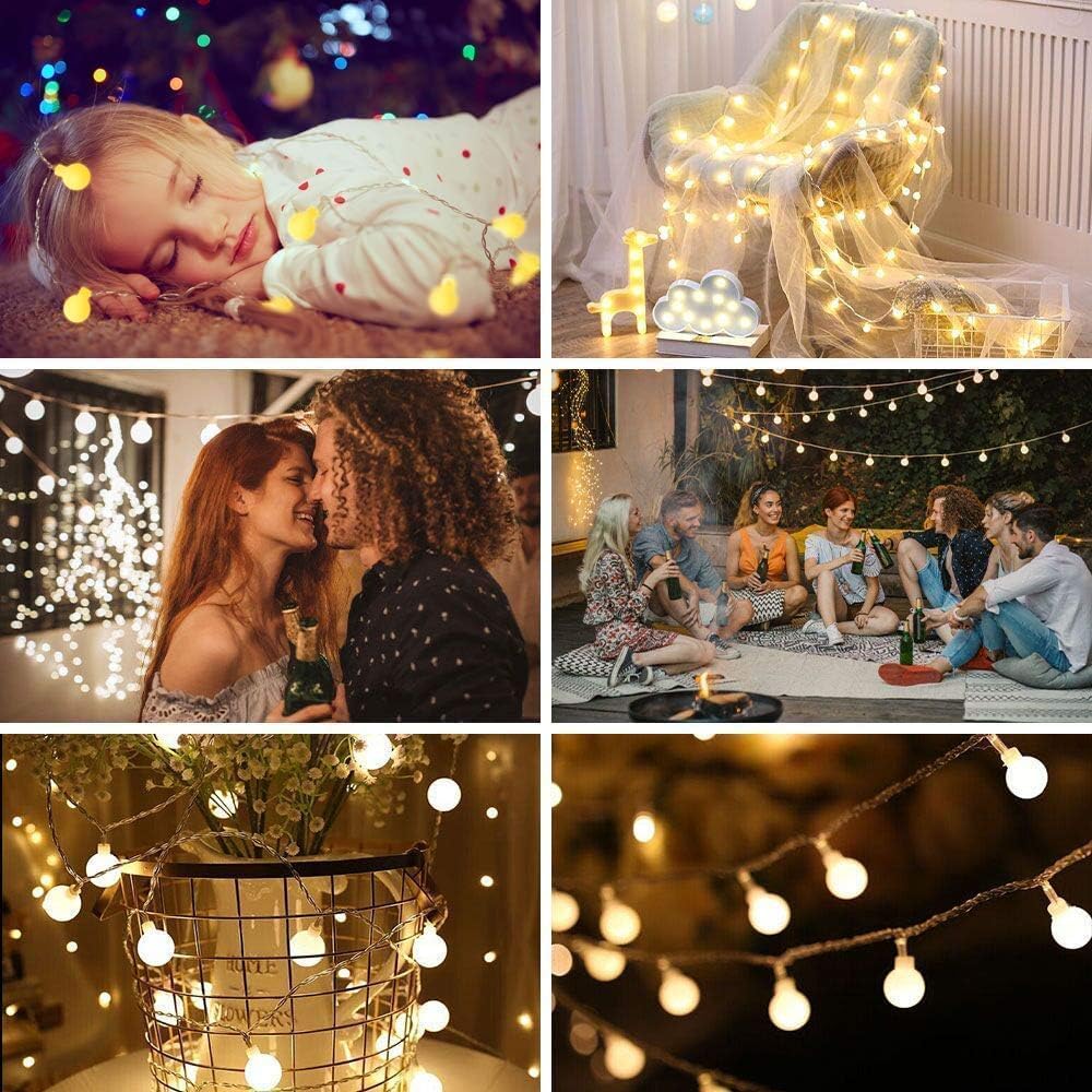 Arespark 100 LED Waterproof Fairy Lights - 33ft Outdoor String Lights for Wedding, Christmas, Garden, Party Decor - Warm White