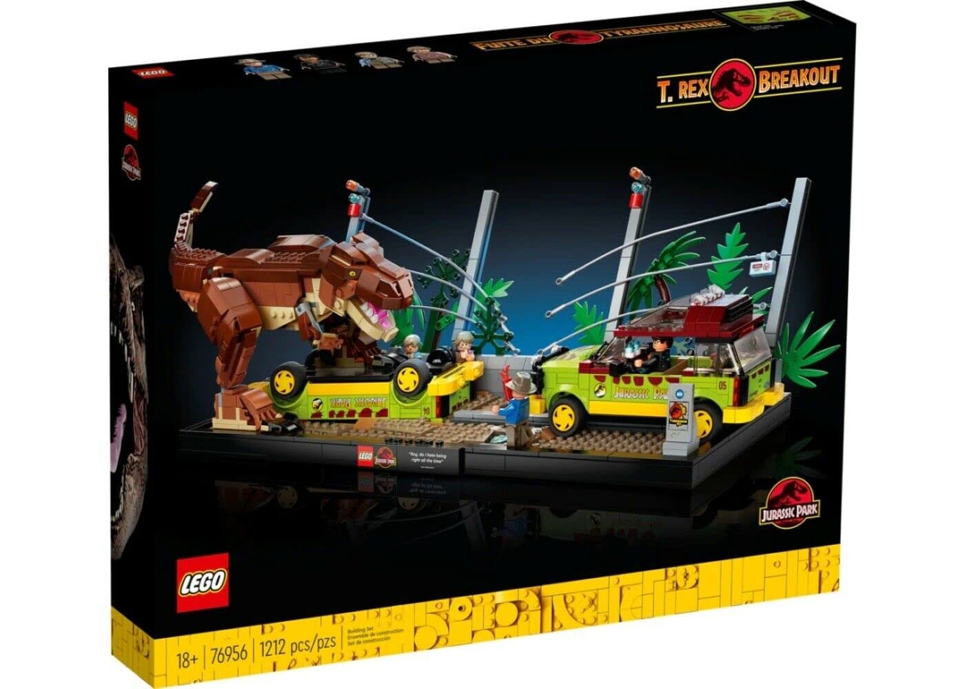 LEGO 76956 Jurassic Park T. rex Breakout Building Set - Dinosaur Toy for Kids & Adults - Perfect for Jurassic World Fans & Collectors - Great Gift for Birthday, Christmas & Playtime Adventures