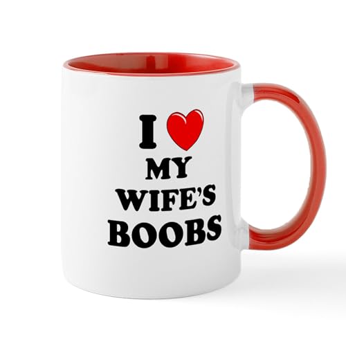 White/Red Inside - I Heart My Wife's Boobs Mug