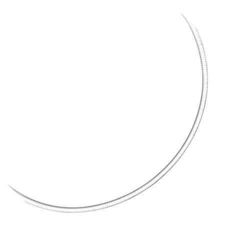 3.0mm 14K Two-Tone Gold Reversible Omega Necklace - 20