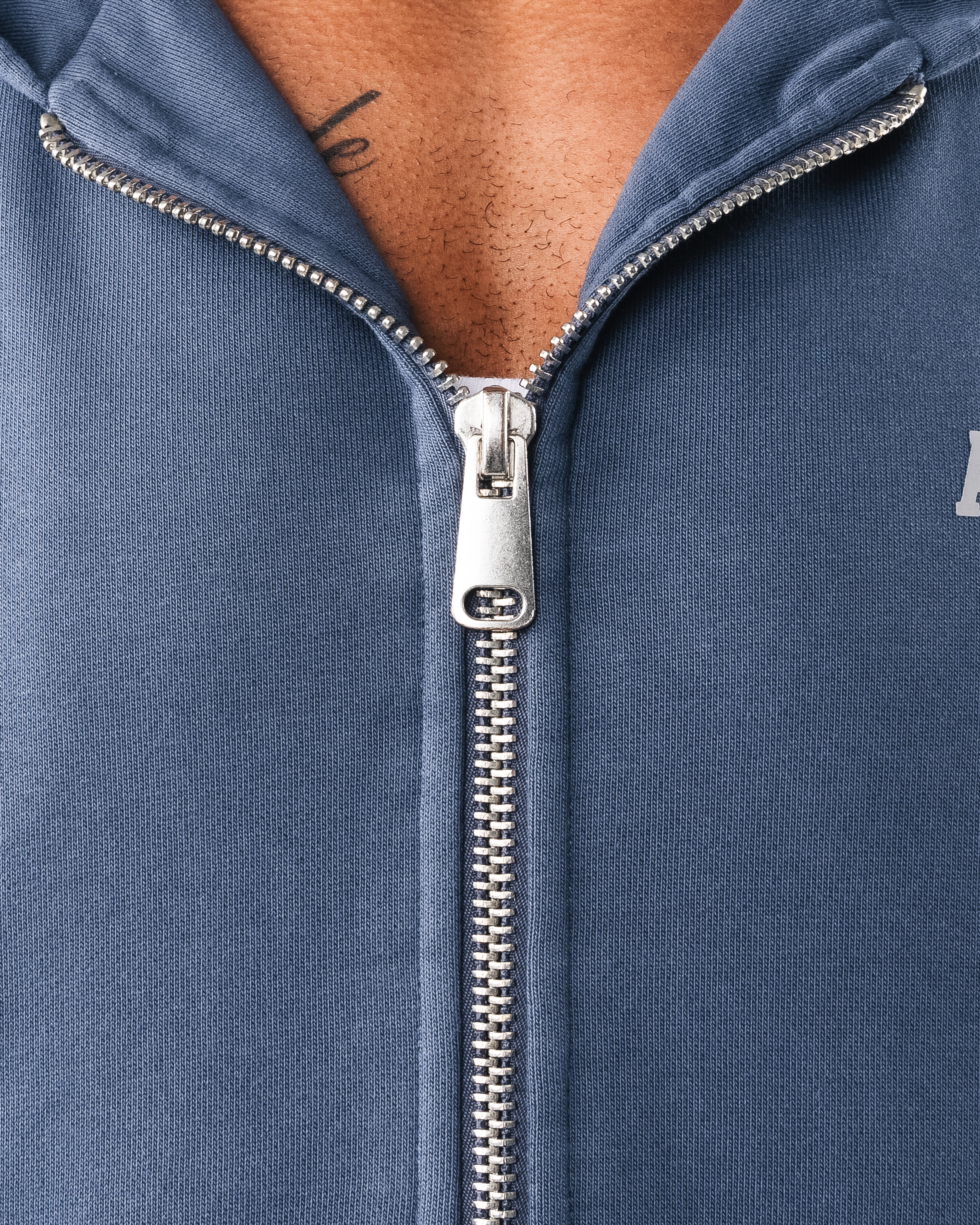 Vintage Zip Up Hoodie for Men - Classic Marine Blue Pullover | Casual Wear, Street Style & Outdoor Activities