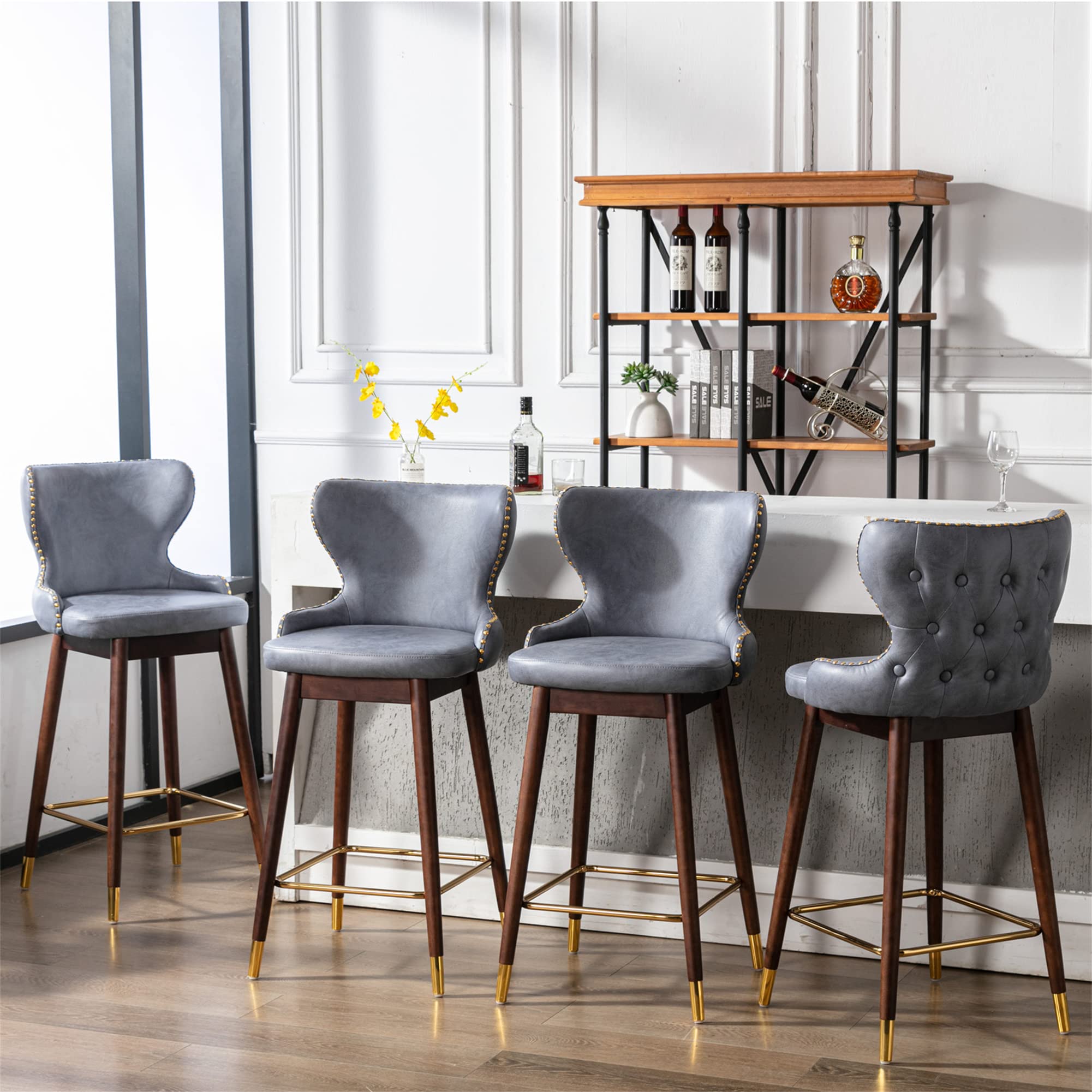 Modern Tech Bar Stools Set of 2 - 29