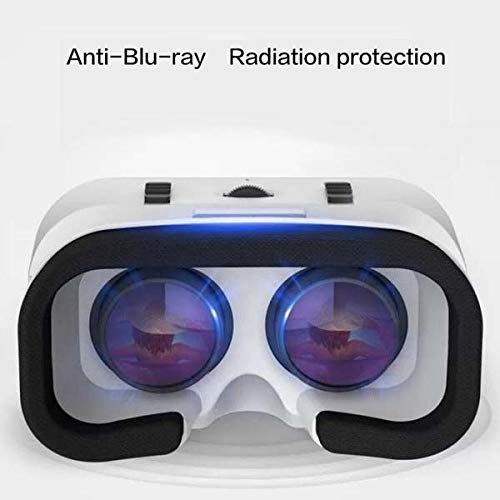 VR Headset 5.0 for iPhone 12 Pro Max - Adjustable 3D Virtual Reality Glasses for Gaming & Entertainment (White) - Perfect for Immersive Movie Watching & Mobile VR Experiences