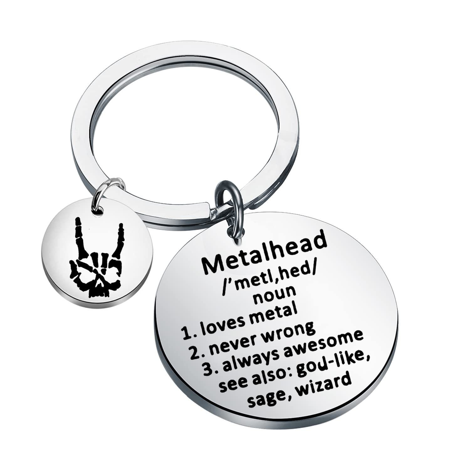 TIIMG Metalhead Keychain - Heavy Metal Band Fan Gift - Perfect for Concerts, Gifts & Everyday Carry