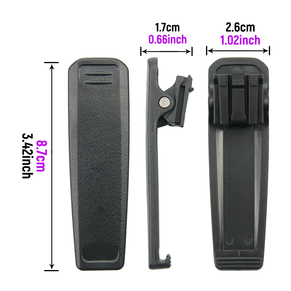 ICOM BP-279 BP-280 BP-280LI Walkie Talkie Belt Clip (10 Pack) - Secure Radio/Battery Holder for Construction, Security & Outdoor Activities