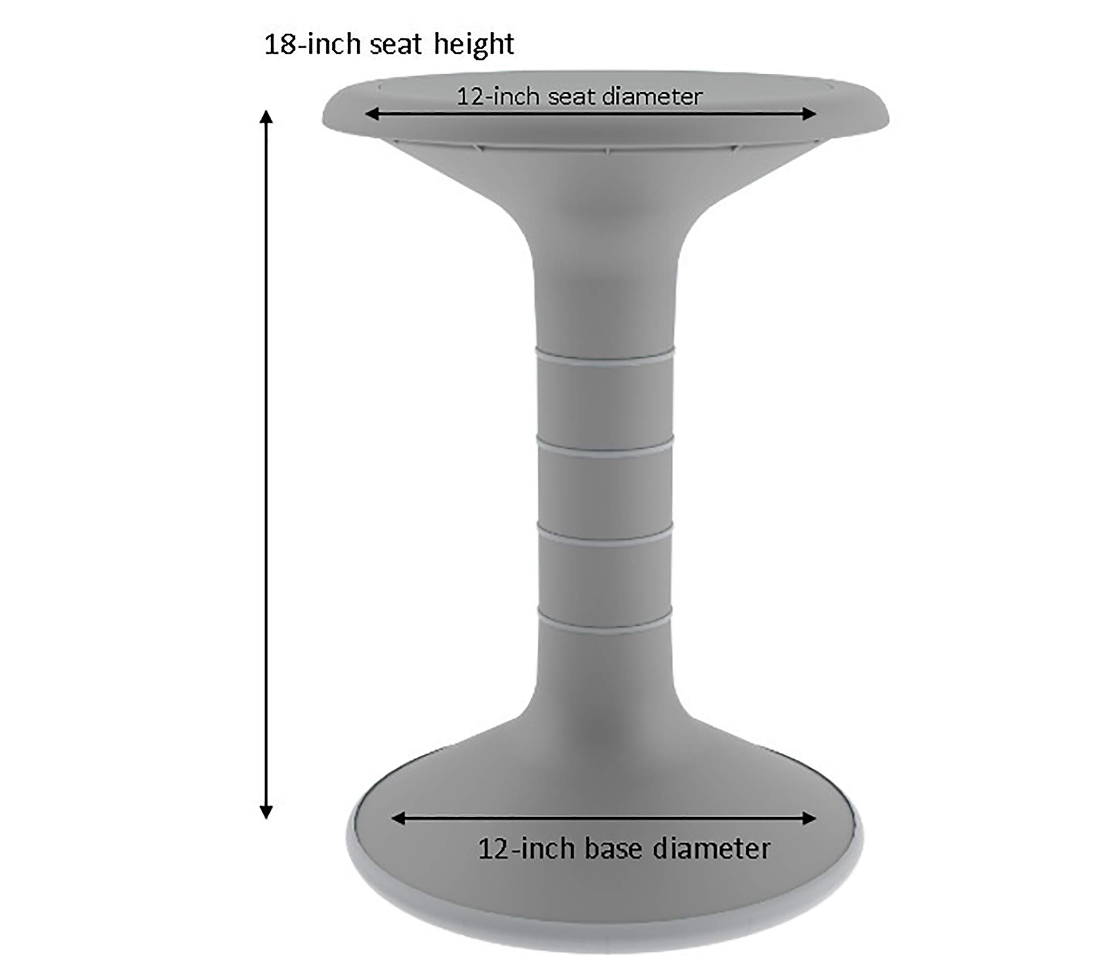 Learniture LNT-NUS450-GR-SO Active Motion Stool - Adjustable 18