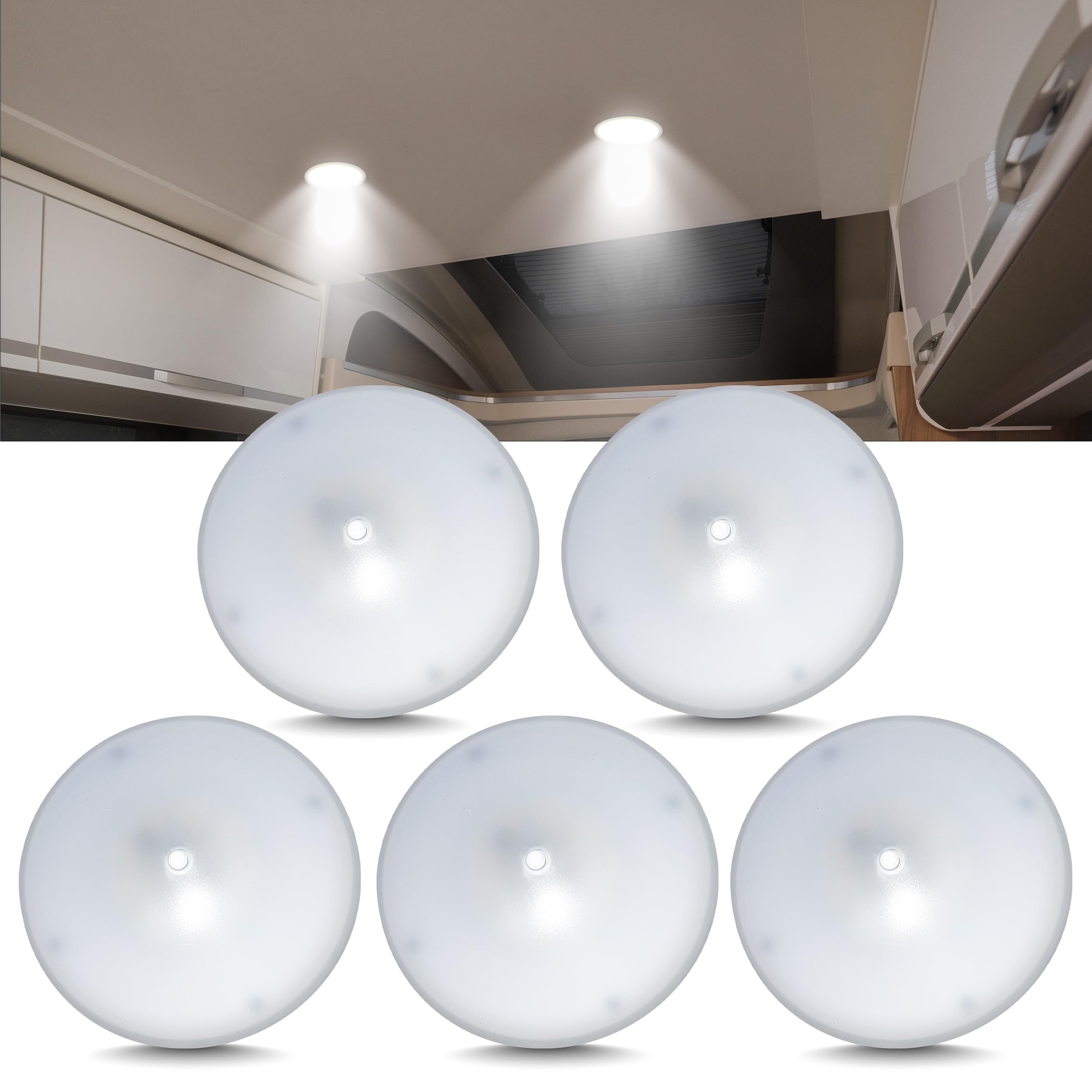 5-Pack White LED 4.5