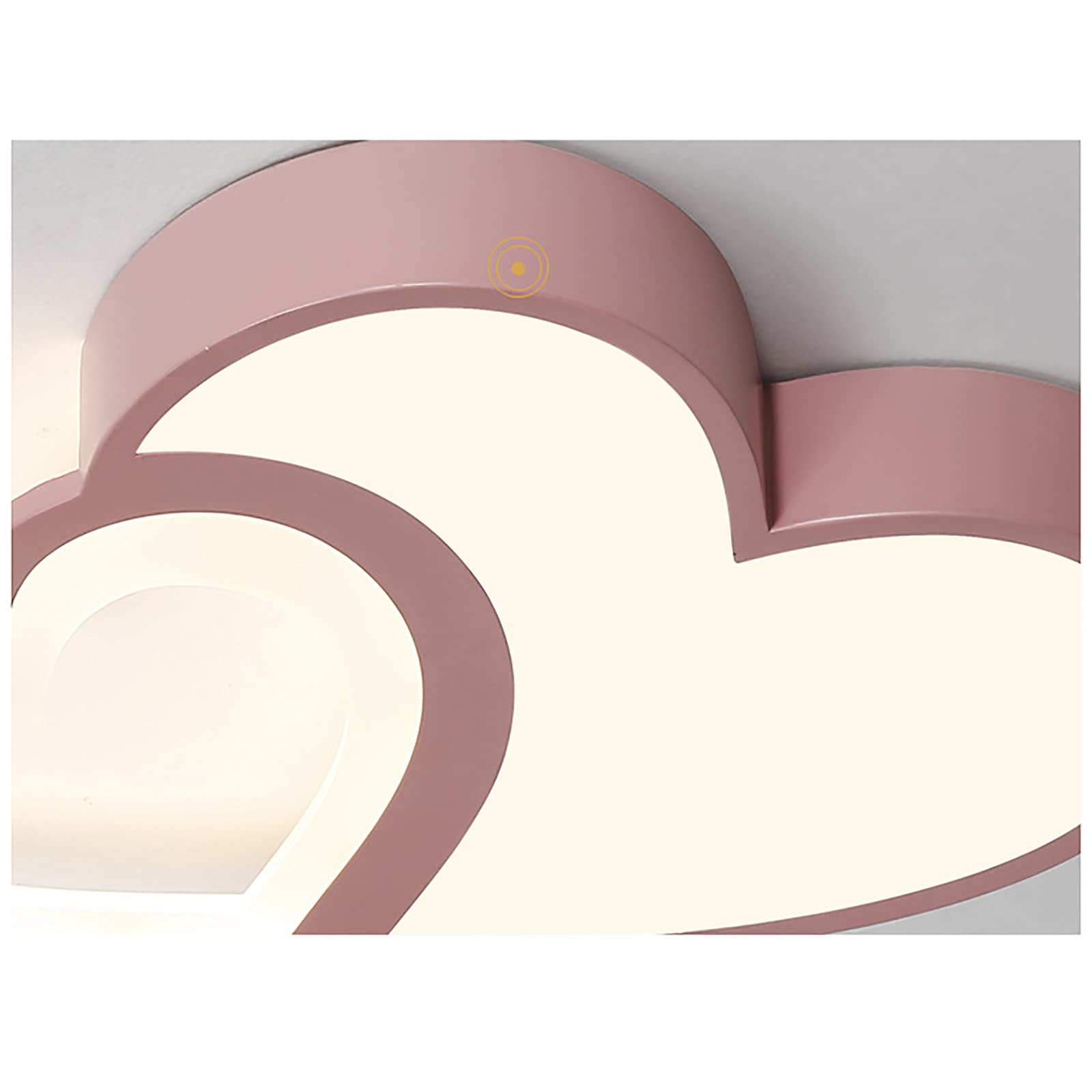 Heart-Shaped LED Flush Mount Ceiling Light - Dimmable Modern Lighting with Remote Control for Dining Room, Kids Bedroom, Nursery & Living Room | Pink Romantic Ambiance Light for Home Decor