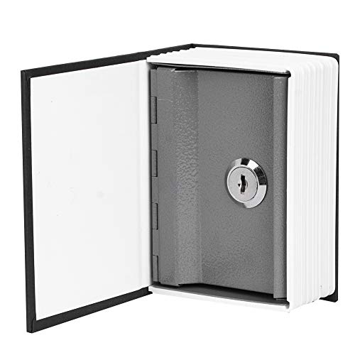 Mini Book Safe Box with Key - 5.9x5.1x4.7 Inch Secret Storage for Cash, Jewelry & Valuables - Decorative Book Lock Box for Home, Office & Travel Security