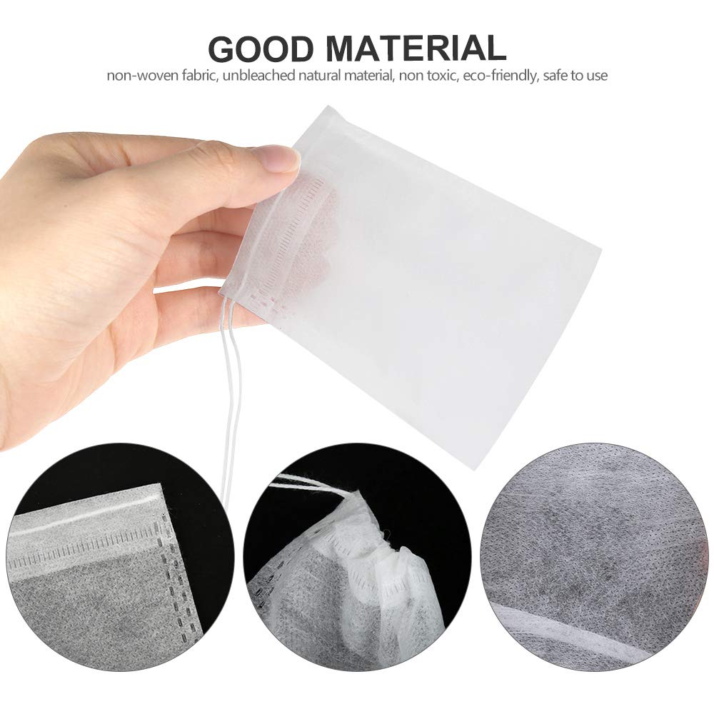 Premium Disposable Empty Tea Bags for Loose Leaf Tea - 200pcs Biodegradable Filter Bags (2.76x3.54in & 3.15x3.94in) - Perfect for Home Brewing, Iced Tea, Herbal Infusions & DIY Tea Gifts
